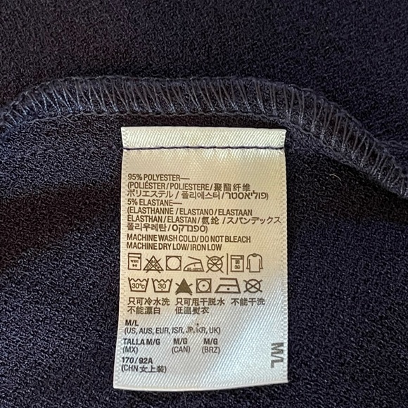 American Apparel Navy Wrap Swing Skirt - Picture 3 of 5